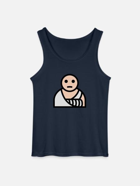 Arm broken plaster bandage - Gildan Men’s Tank Top - navy