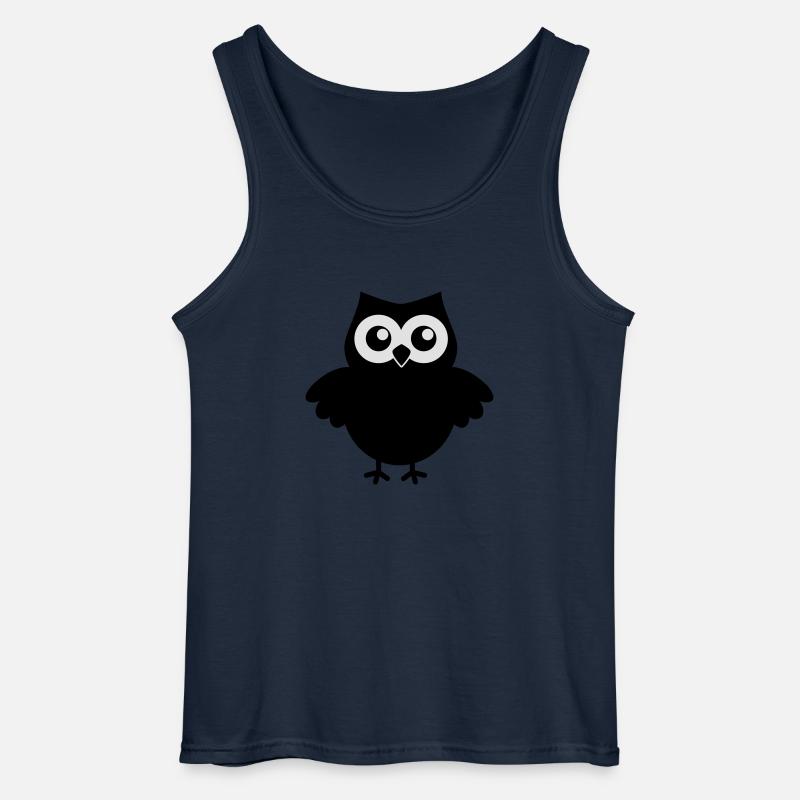 Eule - Gildan Männer Tank Top - Navy