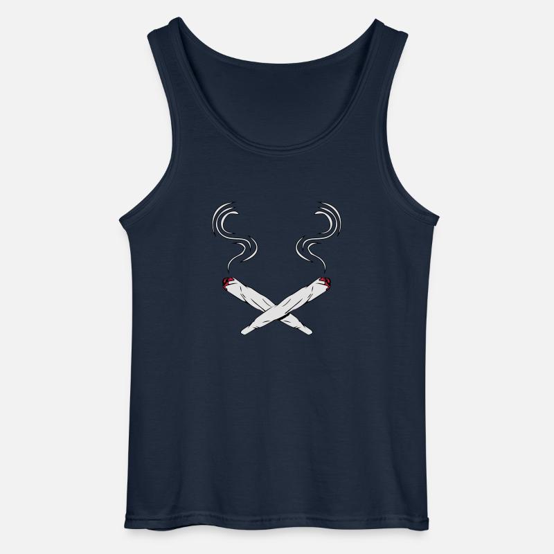 kiffen joints design - Gildan Männer Tank Top - Navy