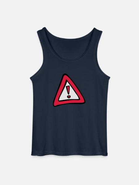 signalisation danger panneau triangle 50 - Débardeur Gildan Homme - marine