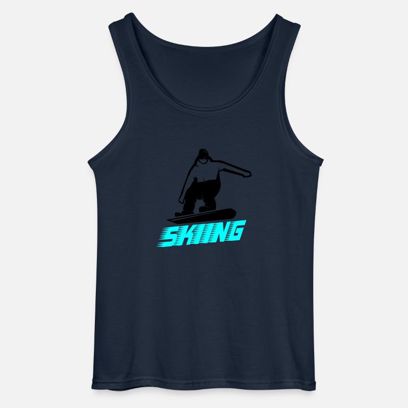 skiing - Gildan Männer Tank Top - Navy