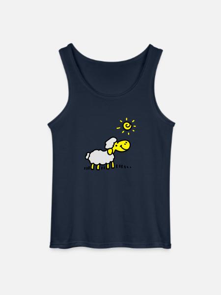 Sheep Sun 3 - Gildan Men’s Tank Top - navy