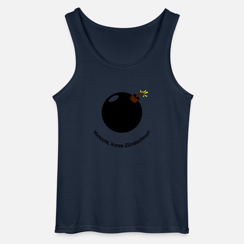 Vorsicht - kurze Zündschnur! - Gildan Männer Tank Top - Navy