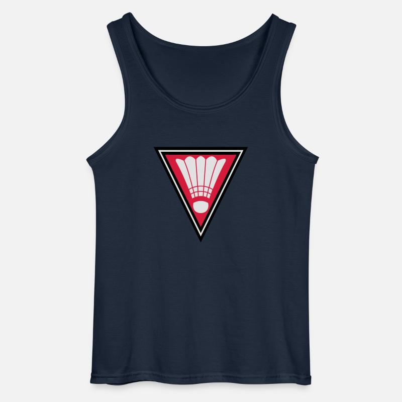 Triangle Badminton Logo - Gildan Männer Tank Top - Navy