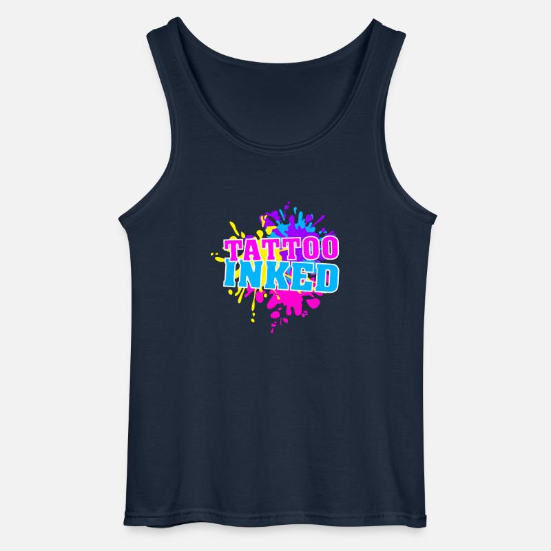 Tattoo Inked Splash - Gildan Männer Tank Top - Navy