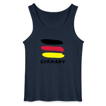Germany - Gildan Männer Tank Top - Navy - Vorne - AI Model Male 185 dark (185cm)