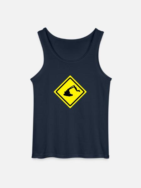 digger roadsign - Gildan Männer Tank Top - Navy