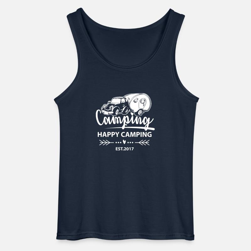 Happy Camping EST.2017 - Gildan Männer Tank Top - Navy