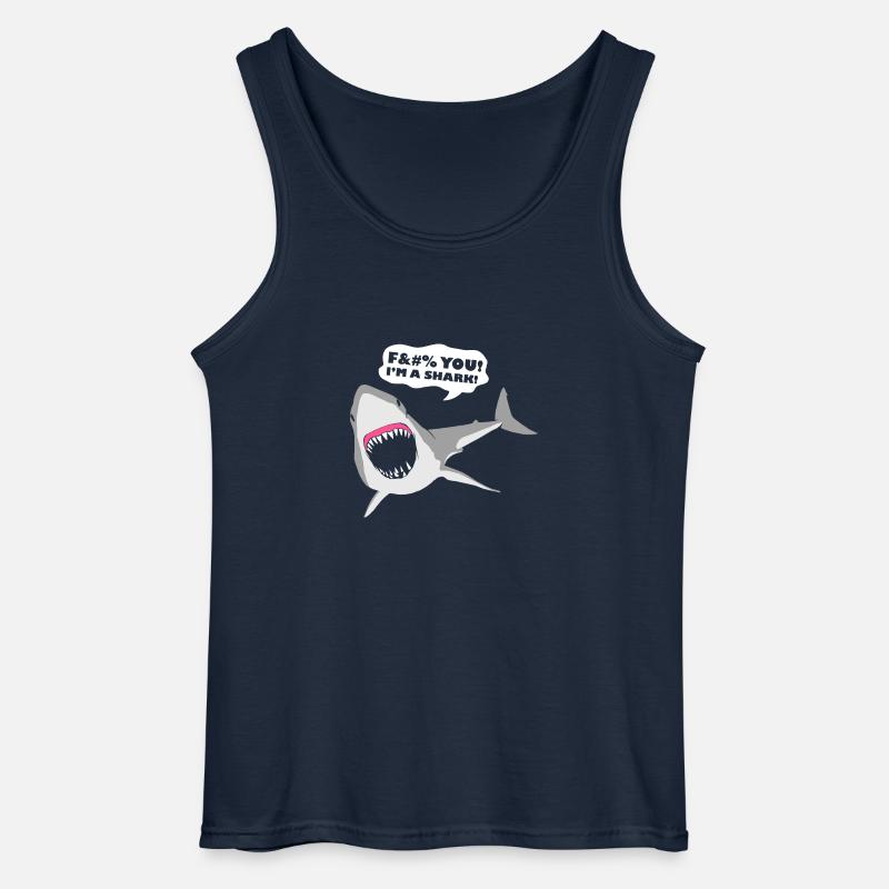 Ich bin ein Hai! - Gildan Männer Tank Top - Navy