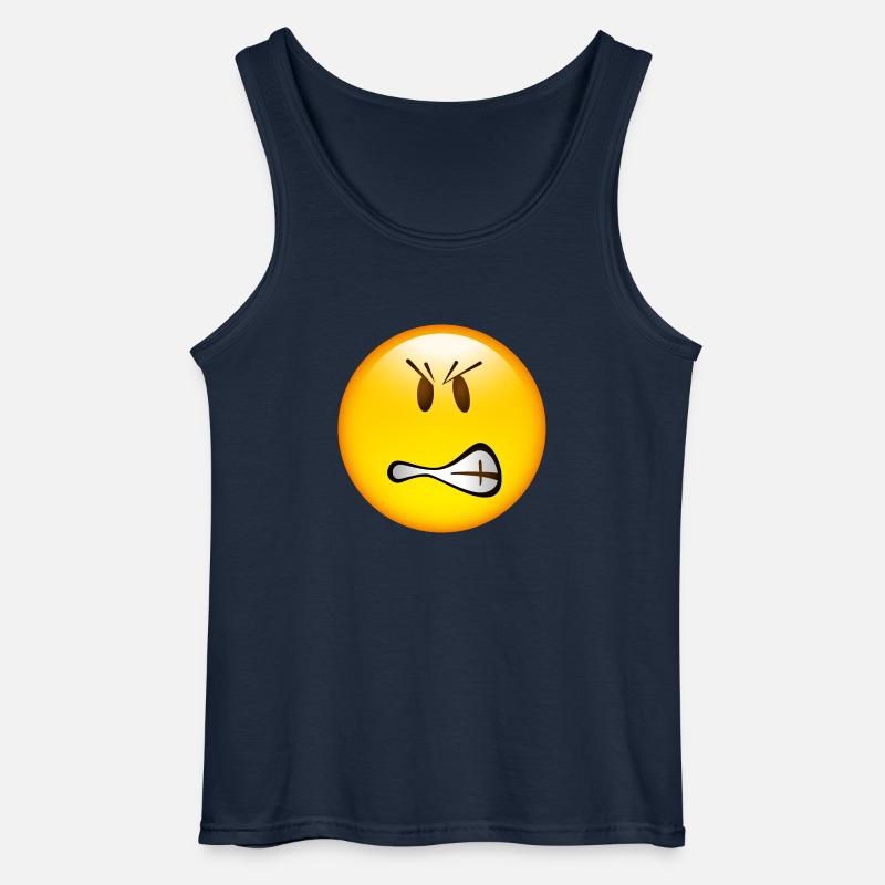 Smiley Glossy Angry - Gildan Männer Tank Top - Navy