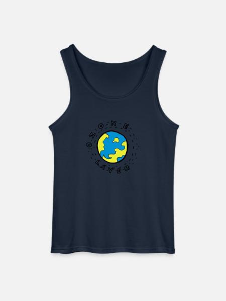 Earth's Ozone Layer Drawing - Gildan Men’s Tank Top - navy