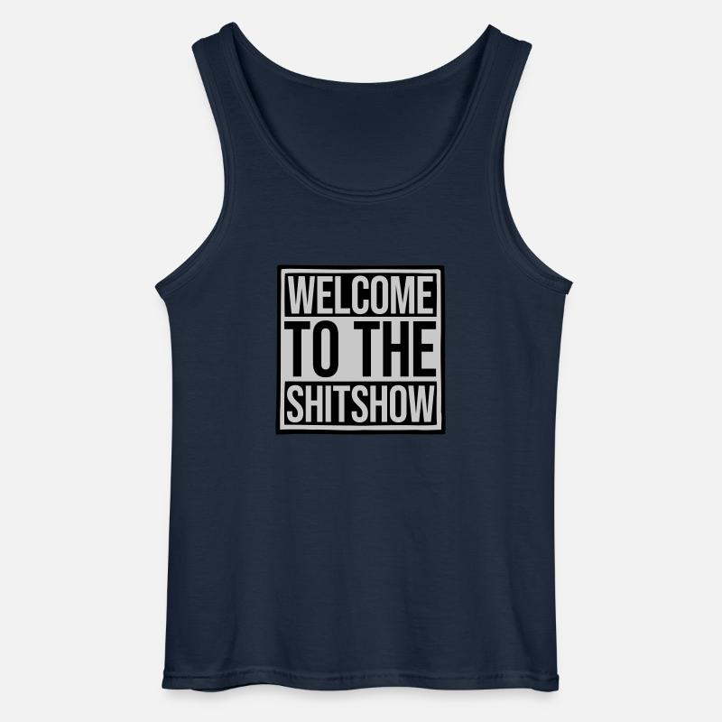 Welcome Shitshow Spruch - Gildan Männer Tank Top - Navy