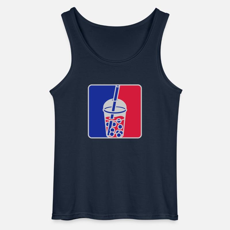 Rot Blau Bubble Tea - Gildan Männer Tank Top - Navy