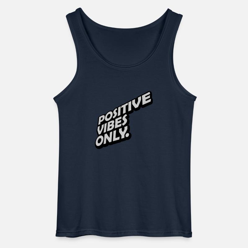 Motivation Positive Vibes Only - Gildan Männer Tank Top - Navy