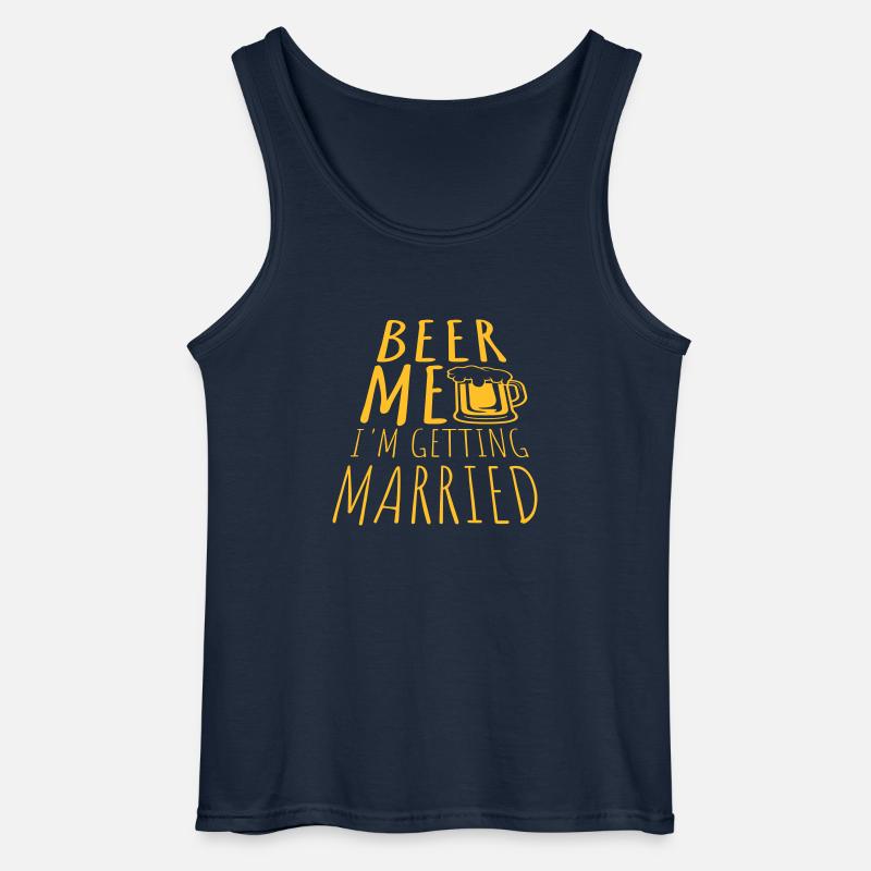 Beer Me Getting Married - Gildan Männer Tank Top - Navy