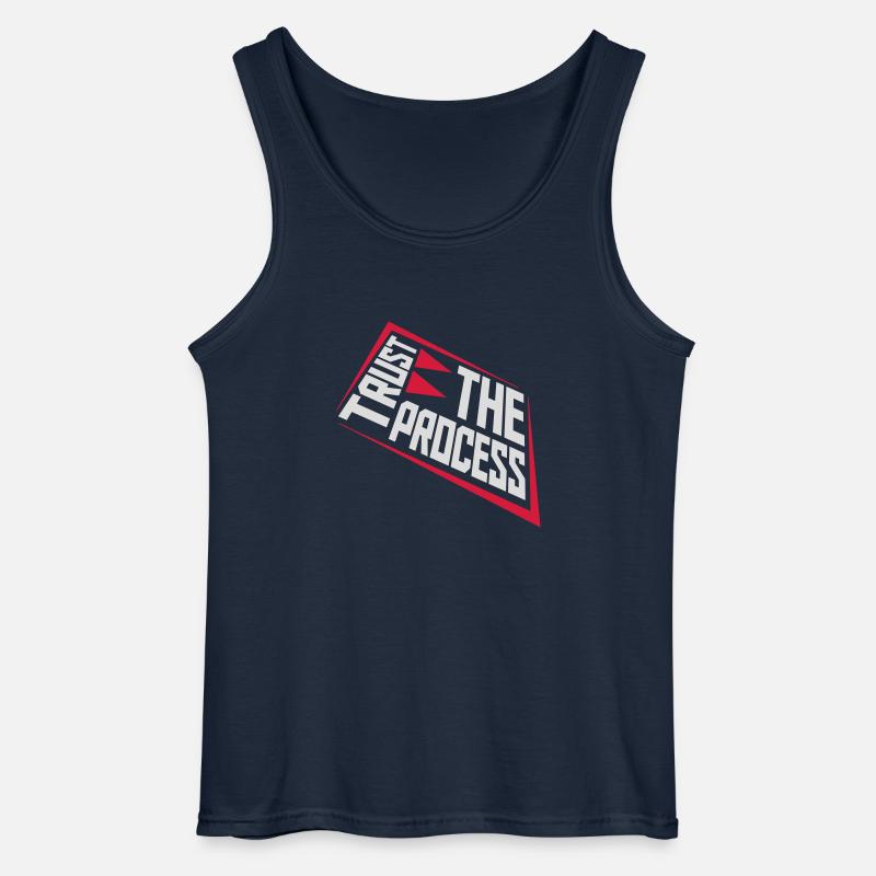 trust the process Zitat - Gildan Männer Tank Top - Navy