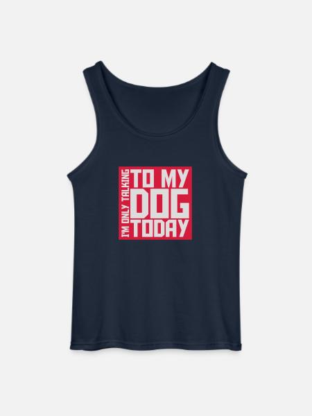 only talking to dog - Gildan Männer Tank Top - Navy