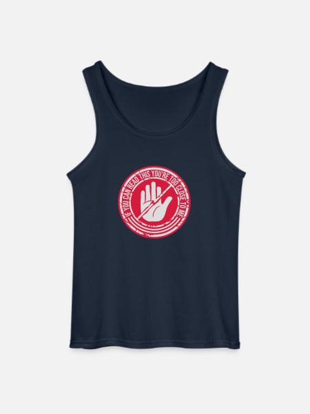 too close to me - Gildan Men’s Tank Top - navy