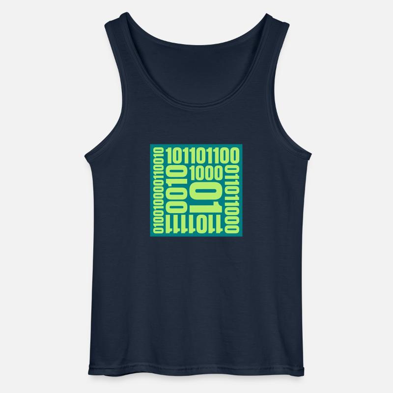 Binär Code Programm Sprache - Gildan Männer Tank Top - Navy