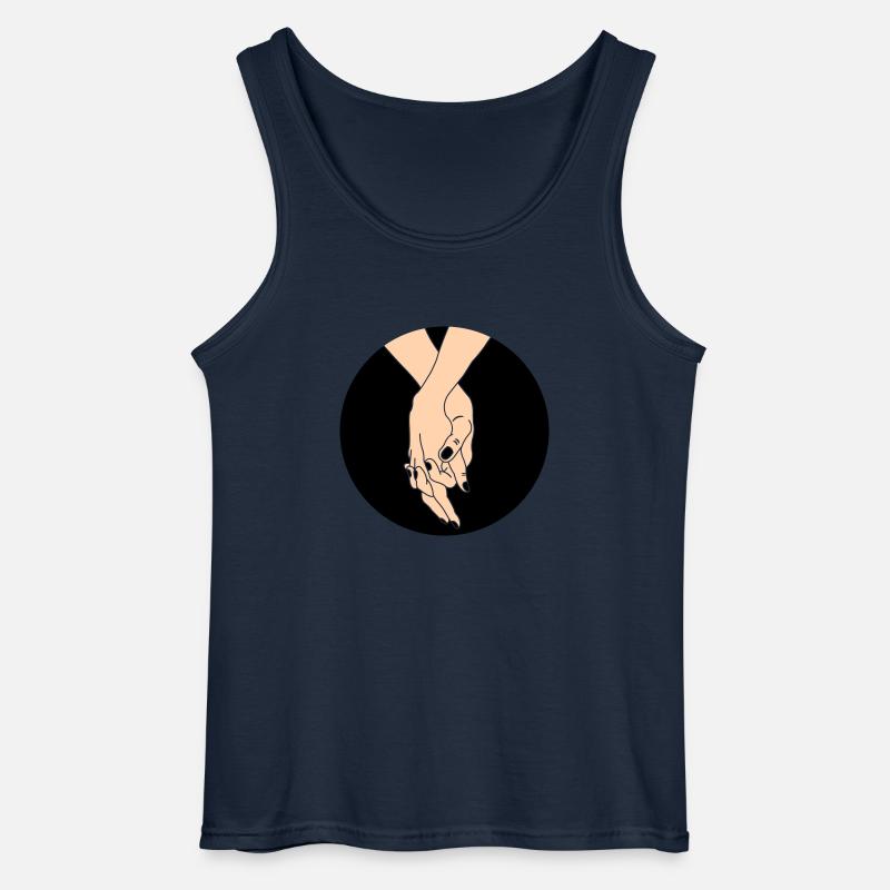hands couple - Gildan Männer Tank Top - Navy