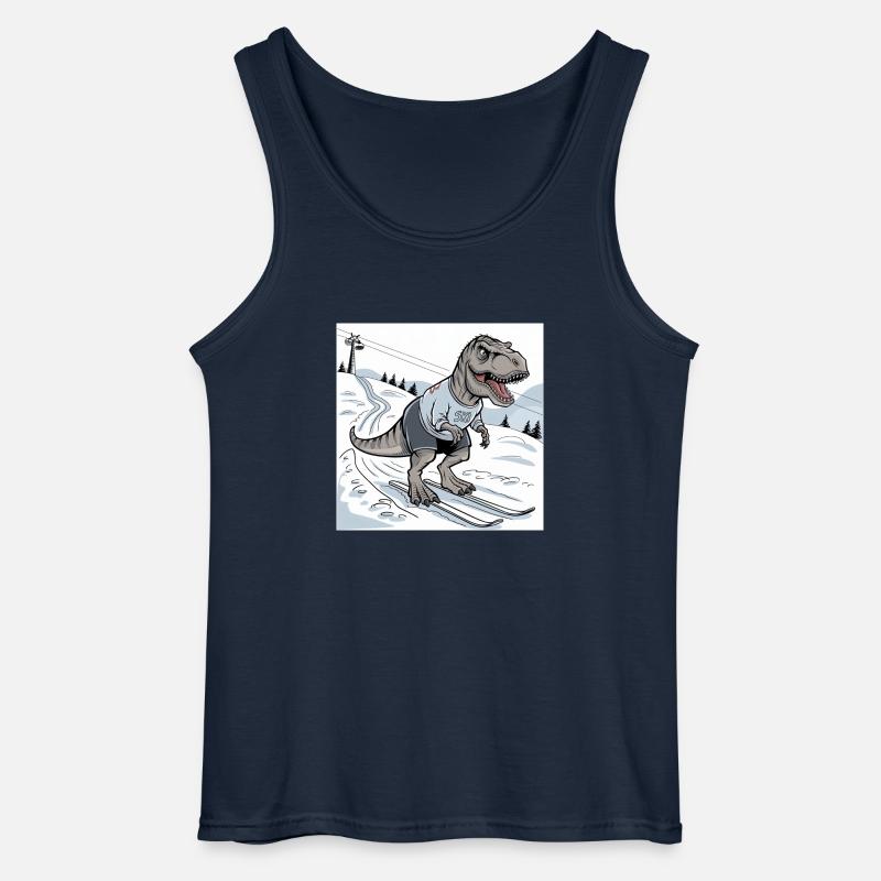 Ski-Rex, T-Rex - Gildan Männer Tank Top - Navy