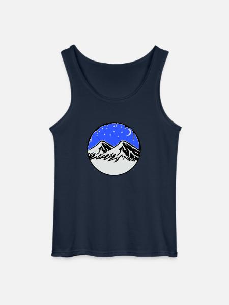Starry sky mountains - Gildan Men’s Tank Top - navy