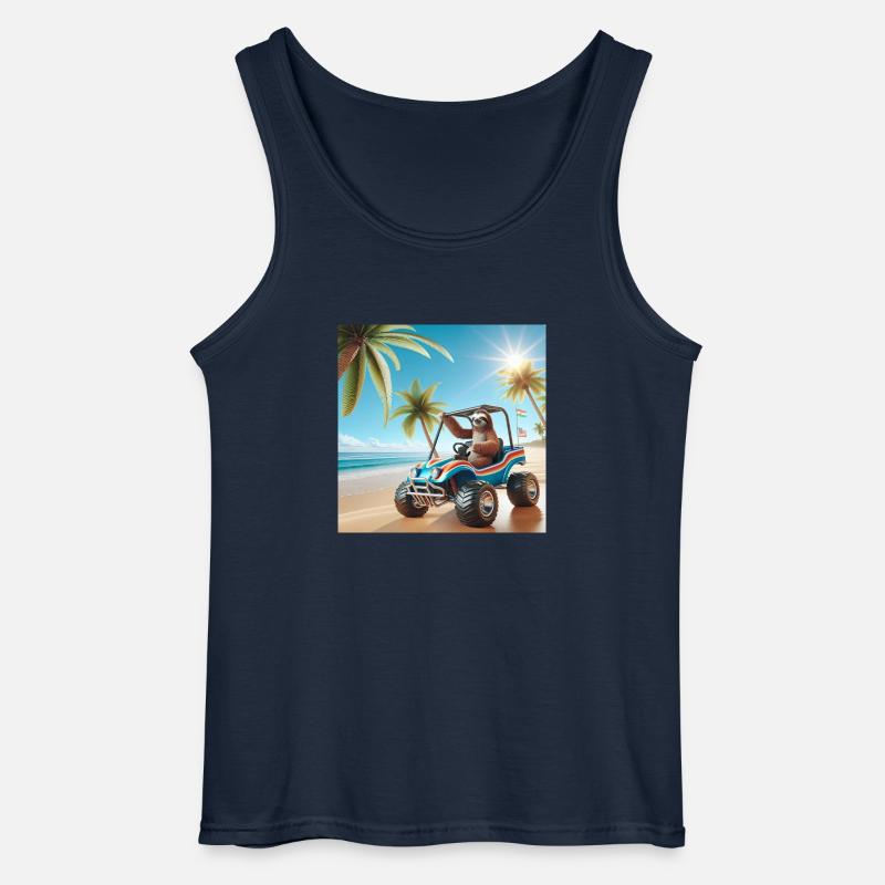 Faultier Wanderer Dünen Buggy - Gildan Männer Tank Top - Navy