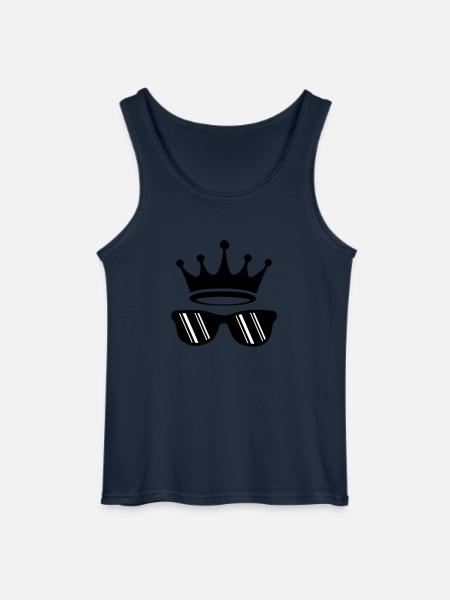 Sonnenbrille Krone Urlaub - Gildan Männer Tank Top - Navy