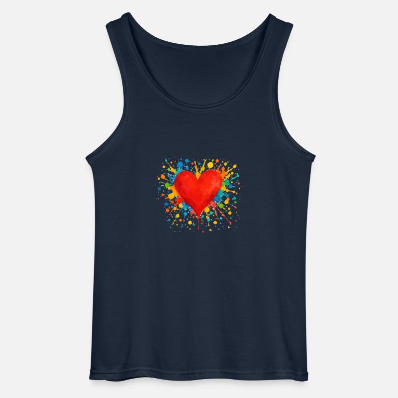 herz klecks - Gildan Männer Tank Top - Navy