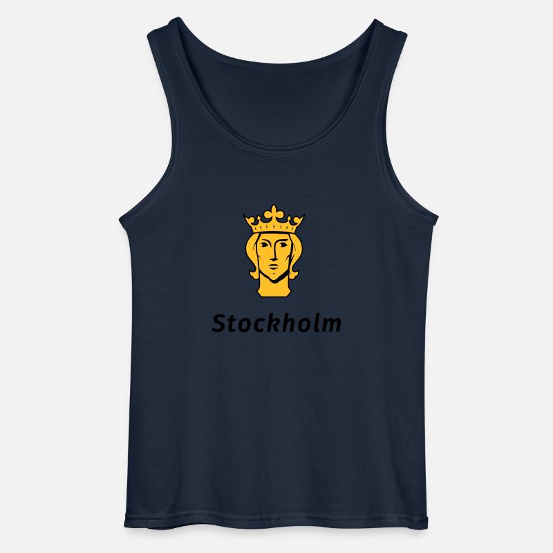 Stockholm - Gildan Männer Tank Top - Navy