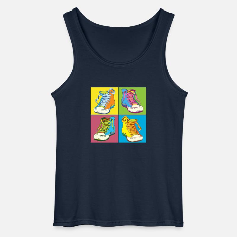 Andy Warhol Pop-Art Schuhe - Gildan Männer Tank Top - Navy