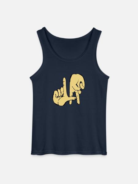 los_angeles_handzeichen_2 - Gildan Männer Tank Top - Navy