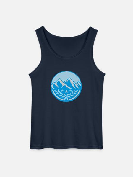 Laurel wreath mountains landscape around - Gildan Men’s Tank Top - navy