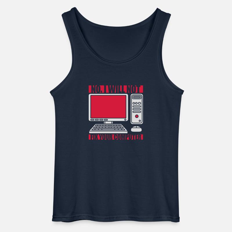 not fix your computer - Gildan Men’s Tank Top - navy
