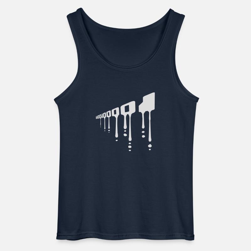 Binär Code Programm Sprache - Gildan Männer Tank Top - Navy