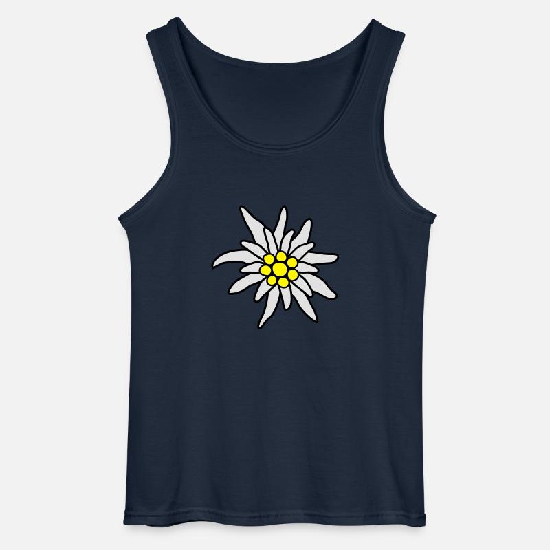 Edelweiß Blüte - Gildan Männer Tank Top - Navy