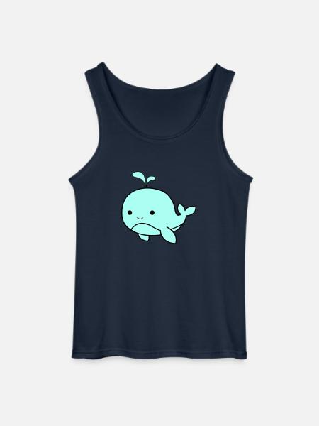 Baby Whale 02 - Gildan Men’s Tank Top - navy