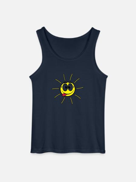 Gesicht - Sonne - Gildan Männer Tank Top - Navy