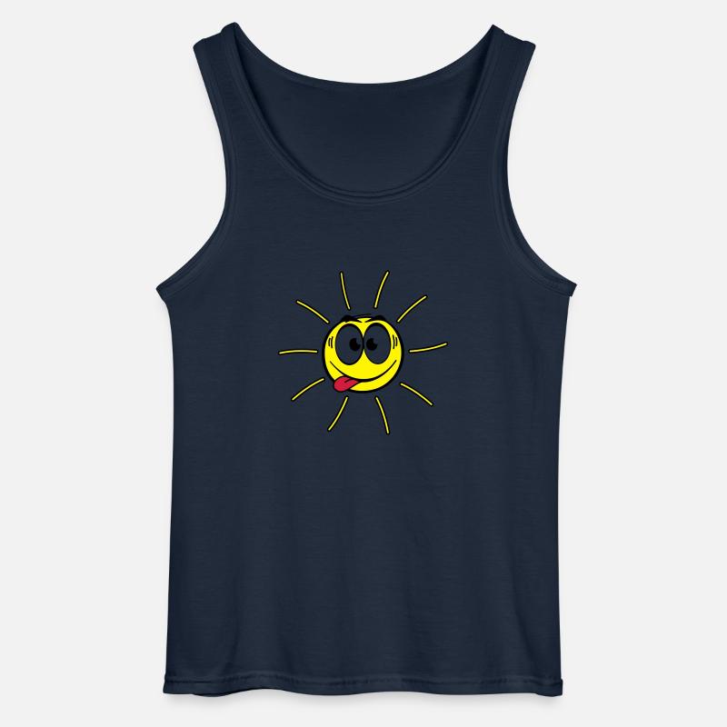 Gesicht - Sonne - Gildan Männer Tank Top - Navy
