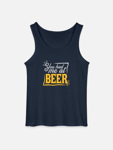 Beer Saying Persuaded - Gildan Men’s Tank Top - navy