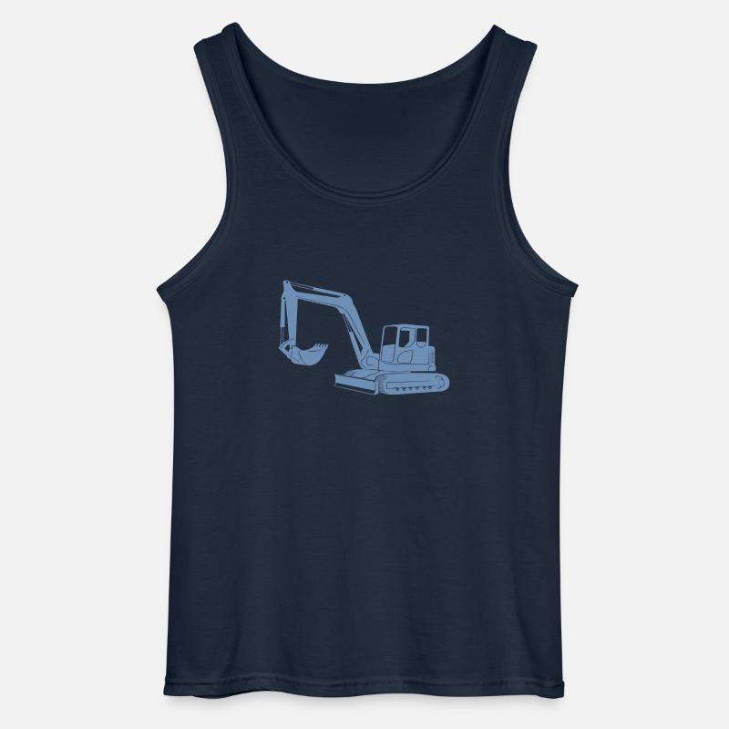 Baggerfahrer Silhouette - Baugeräteführer - Gildan Männer Tank Top - Navy