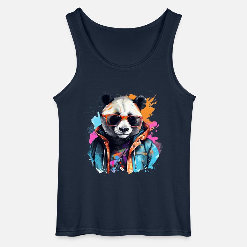 Rogue Panda. Design im Graffiti-Stil. - Gildan Männer Tank Top - Navy