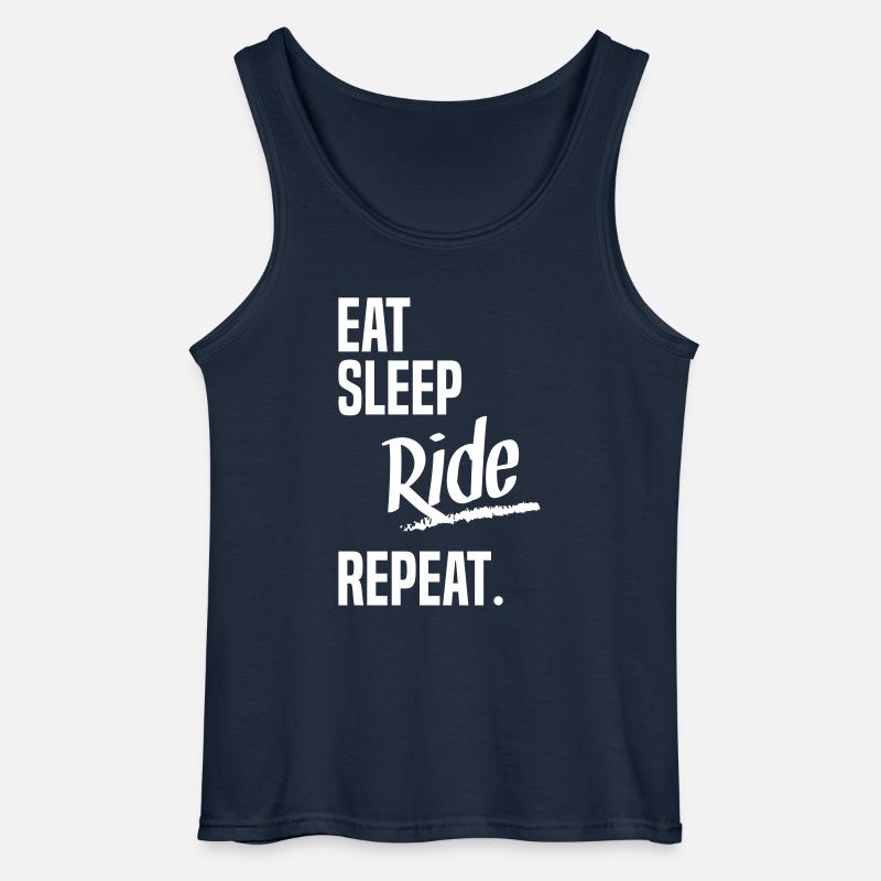EAT SLEEP RIDE - Gildan Männer Tank Top - Navy