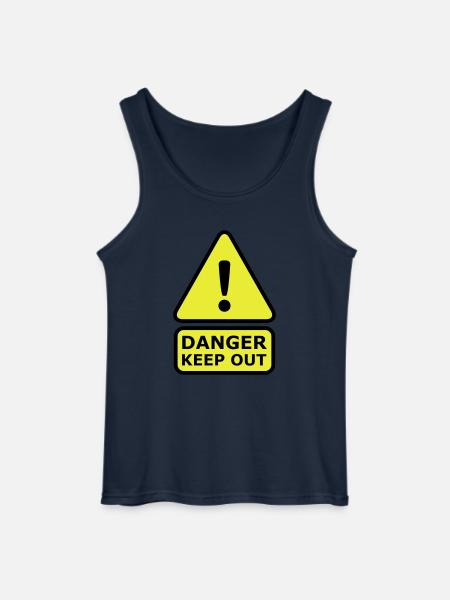 Danger Keep Out - Gildan Men’s Tank Top - navy