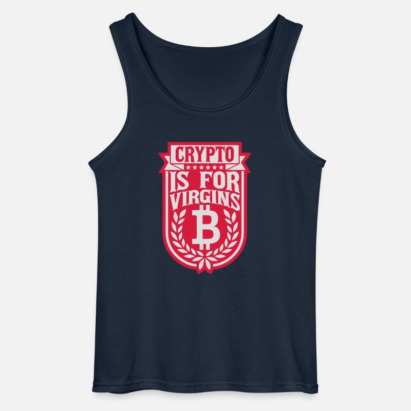 crypto is for virgins - Gildan Männer Tank Top - Navy