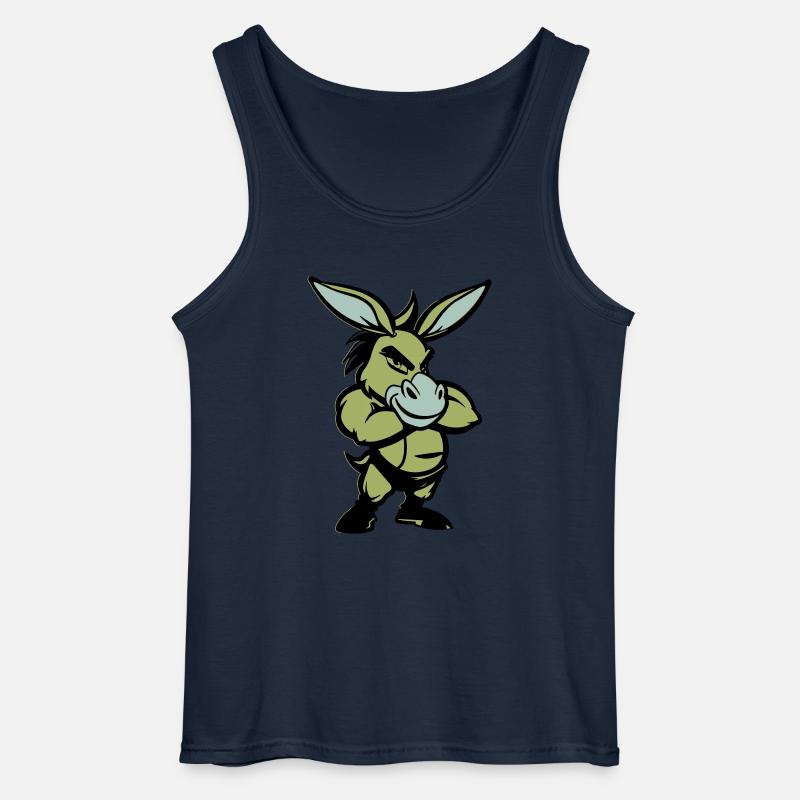 esel comic - Gildan Männer Tank Top - Navy