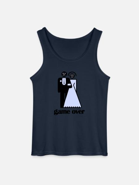 Wedding Game Over - Gildan Men’s Tank Top - navy