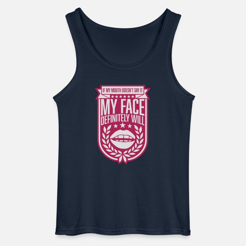 my face definitely will - Gildan Männer Tank Top - Navy