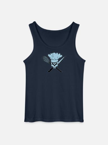 Koch Pirat oder Rebell Totenkopf - Gildan Männer Tank Top - Navy