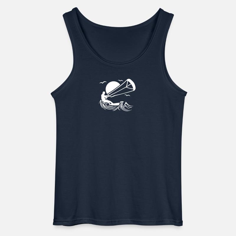 Kitesurfer Geschenkidee - Gildan Männer Tank Top - Navy